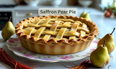 Saffron Pear Pie