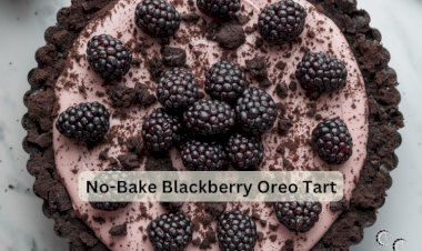 No Bake Blackberry Oreo Tart