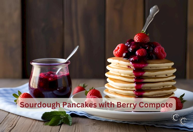 Sourdough Pancakes with Berry Compote